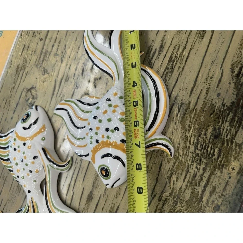 Vintage 1978 Ceramic Fish Wall Hanging Pair